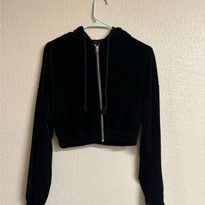 H&M Black Velvet Divided Hoodie